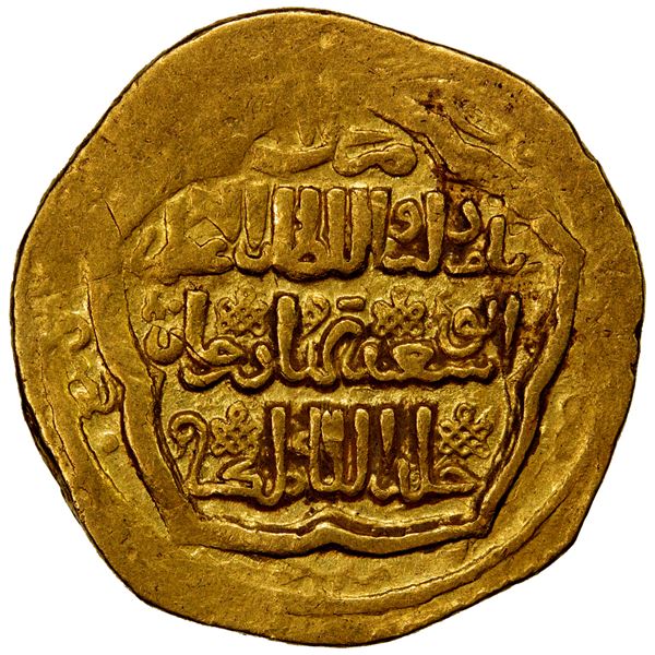 ILKHAN: Abu Sa'id, 1316-1335, AV dinar (4.78g), Amul, AH7(2)2, VF
