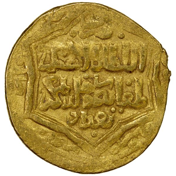 ILKHAN: Taghay Timur, 1336-1353, AV dinar (3.76g), Baghdad, AH741, VF