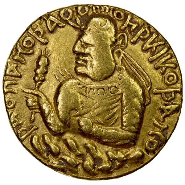 KUSHAN: Huvishka, ca. 155-187, AV dinar (7.69g), VF