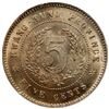 Image 2 : KWANGTUNG: 5 cents, year 12 (1923), PCGS MS64