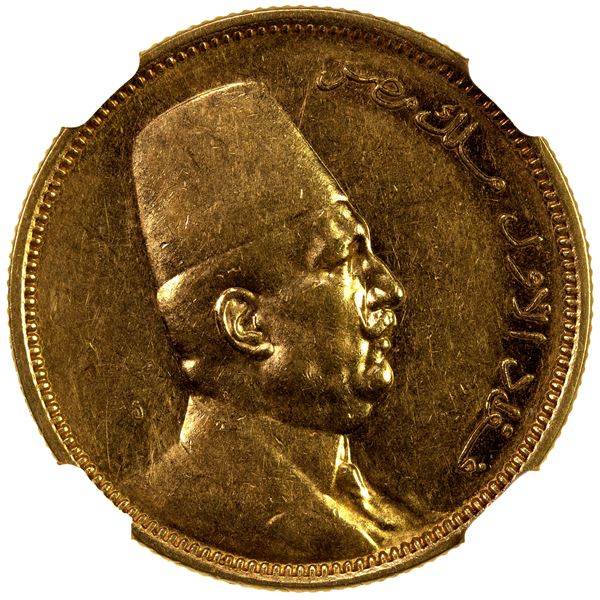 EGYPT: Fuad I, as King, 1922-1936, AV 100 qirsh, 1923/AH1340, NGC AU58