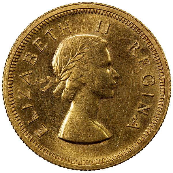 SOUTH AFRICA: Elizabeth II, 1952-, AV pound, 1960, Choice AU