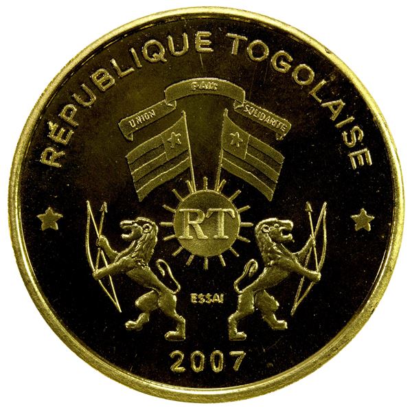 TOGO: Republic, AV 25,000 francs, 2007, Choice Proof