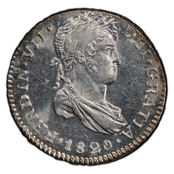 GUATEMALA: Fernando VII, 1808-1821, AR real, 1820-NG, PCGS MS64