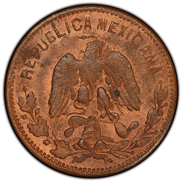 MEXICO: Revolutionary Issue, AE 10 centavos, Atlixtac, Guerrero, 1915, PCGS MS63 RB