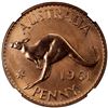 Image 2 : AUSTRALIA: Elizabeth II, 1952-, AE penny, 1961, NGC Proof 66