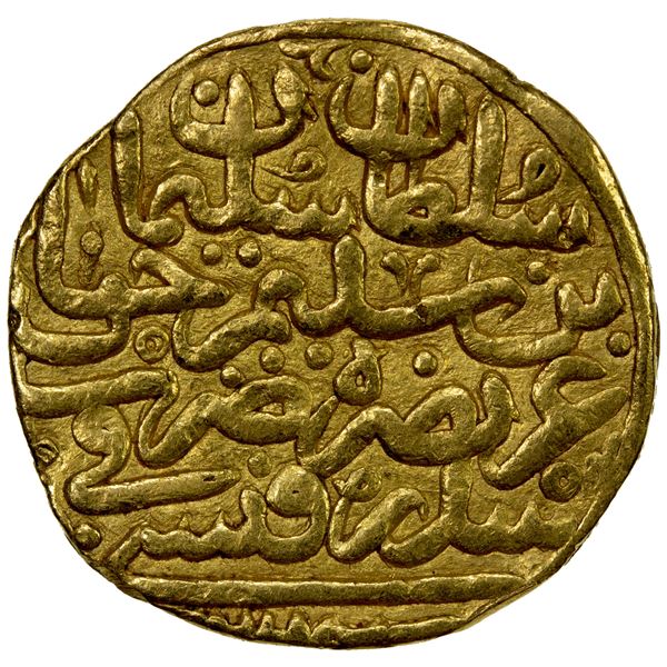 OTTOMAN EMPIRE: Süleyman I, 1520-1566, AV sultani (3.49g), Sidrekapsi, AH926, VF