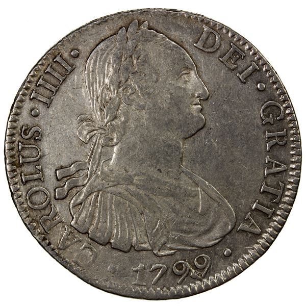 MEXICO: Carlos IV, 1788-1808, AR 8 reales, 1799, EF