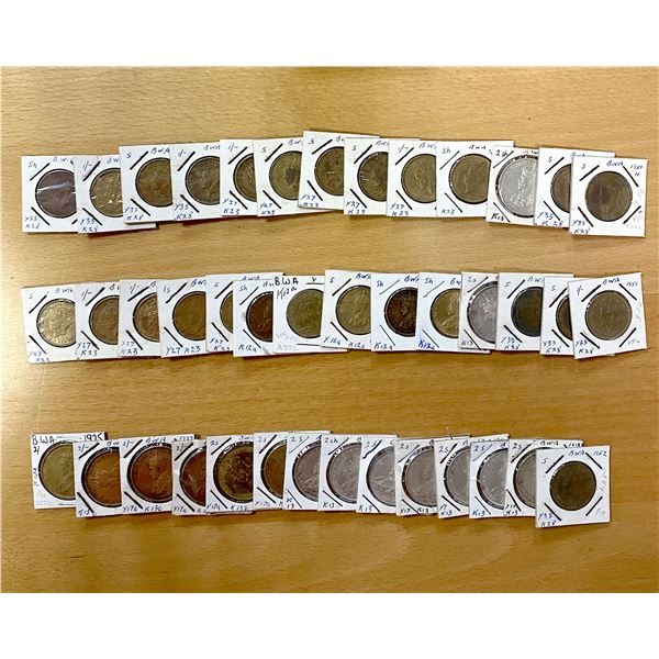 BRITISH WEST AFRICA: LOT of 41 minors