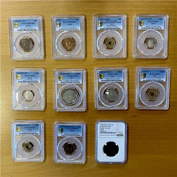 EGYPT: LOT of 11 certified pieces