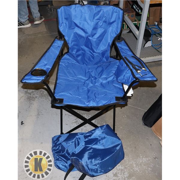 BLUE FOLDING CAMP CHAIR