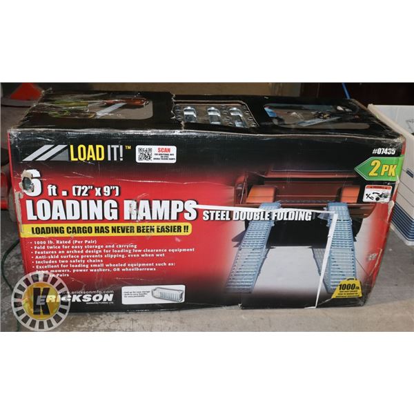 6' LOADING RAMPS STEEL DOUBLE FOLDING