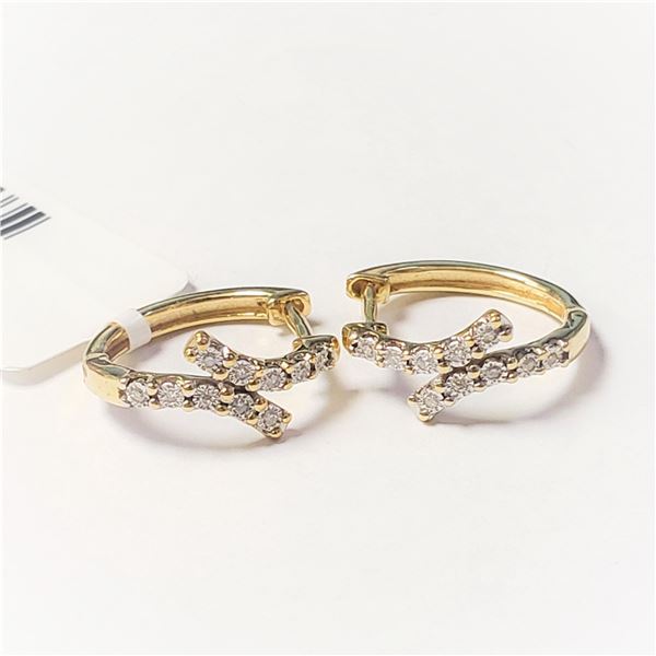 10K YELLOW GOLD DIAMOND(0.05CT) EARRINGS