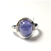 Image 1 : SILVER TANZANITE AND WHITE TOPAZ(4.1CT) RING