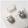 Image 3 : 14K WHITE GOLD WHITE MOISSANITE(1.28CT) EARRINGS