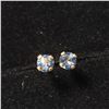14K YELLOW GOLD BLUE TOPAZ EARRINGS