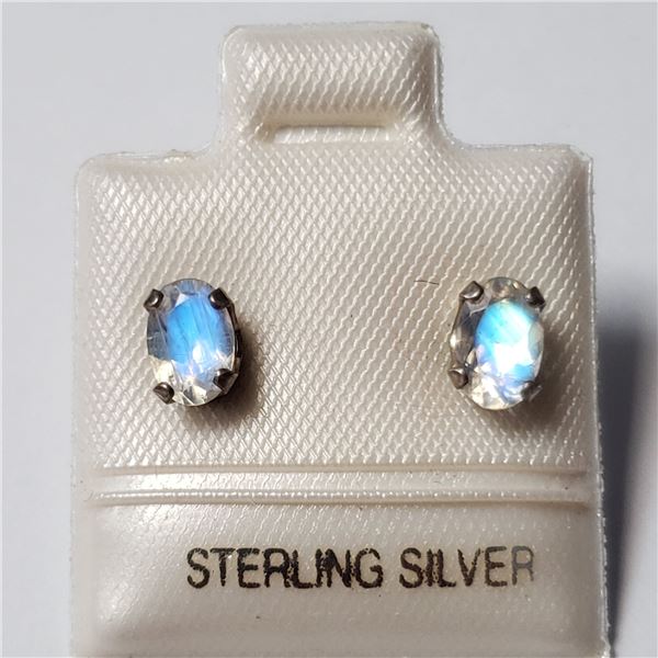 SILVER MOONSTONE EARRINGS, MADE IN CANADA