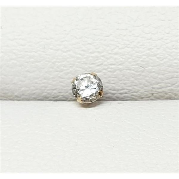14K YELLOW GOLD CUBIC ZIRCONIA NOSE PIN