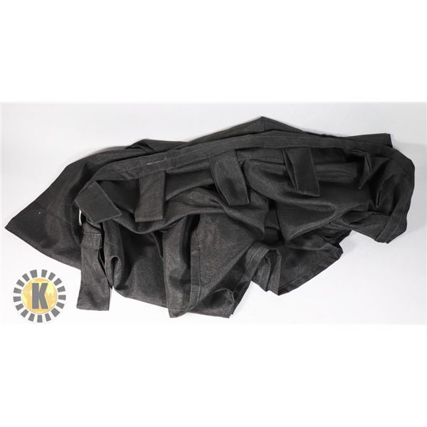 13' W  X  7' L  LIGHTFABRIC DARK GREY CURTAIN