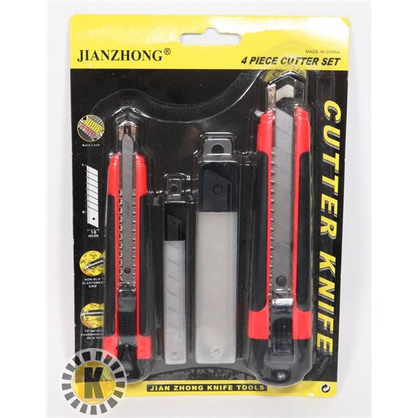 NEW 4PC UTILITY BLADE SET 2 KNIVES AND TWO