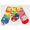 Image 1 : 3 NEW PAIRS OF M&M THEME WOMEN'S SOCKS