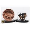 Image 1 : 1-OZ COPPER MEGALODON SHARK, COMES WITH