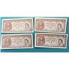 Image 1 : 5)  LOT OF 4 GOVERNMENT OF HONG KONG ONE CENT