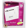 Image 1 : BOX OF TWO POCKET FOLDERS 25 COUNT