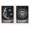 Image 2 : NEW 2PC SUN AND MOON UNFRAMED WALL ART