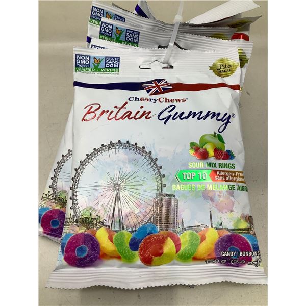 Cheery Chews Britain Gummy Sour Mix Rings(6 x 150g)