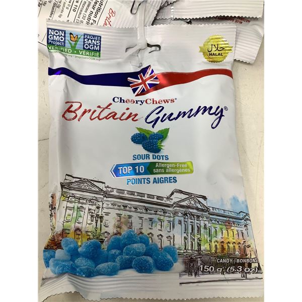 Cheery Chews Britain Gummy Sour Dots(6 x 150g)