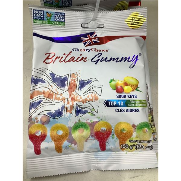 Cheery Chews Britain Gummy Sour Keys(6 x 150g)