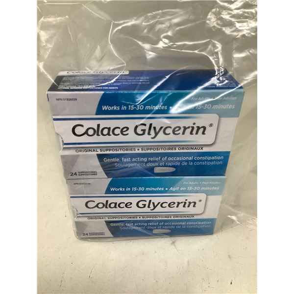 Colace Glycerin Original Suppositories (2 x 24)