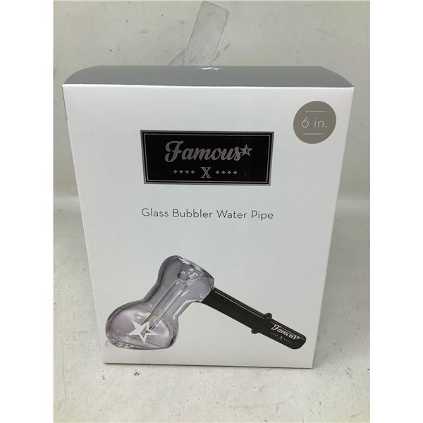 Famous Glass Bubbler Water Pipe (6in)