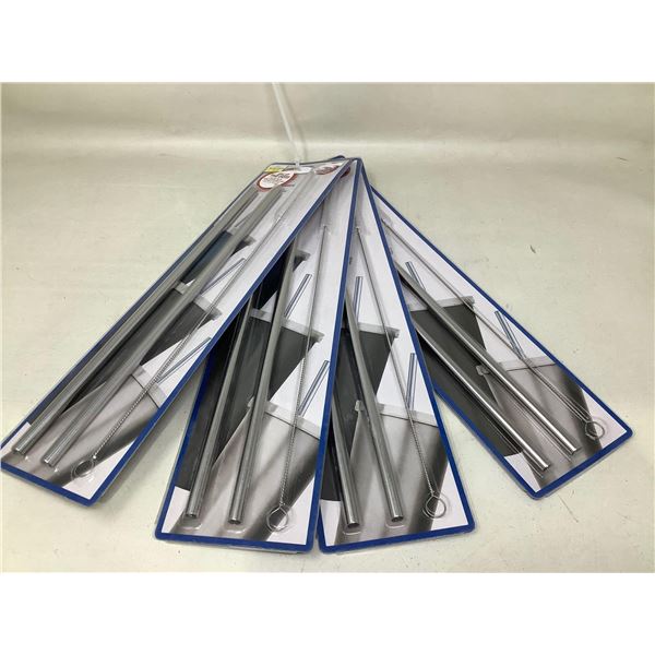 HiC Stainless Steel Tumbler Drinking Straws (4 x 3)