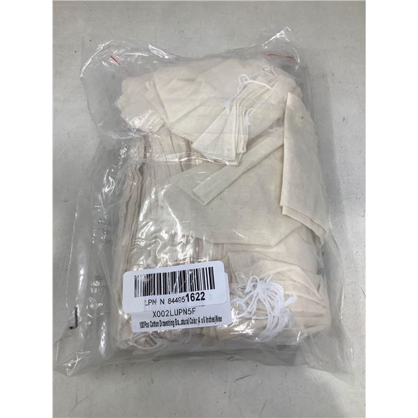 Cotton Drawstring Bags-Natural Colour (100pcs)