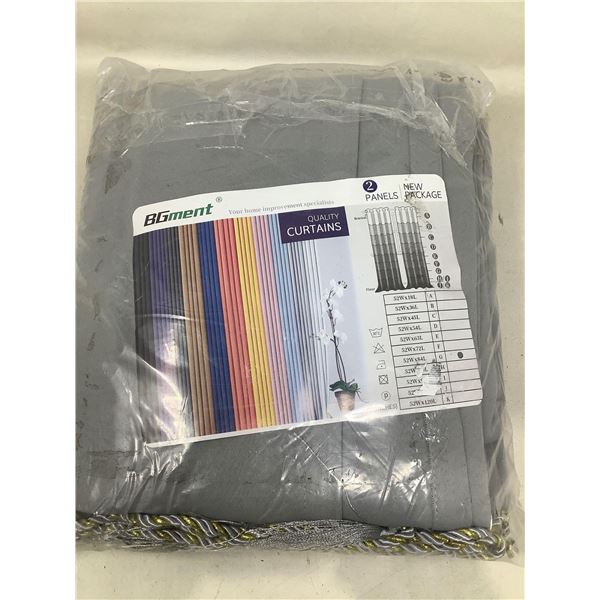 BGment Quality Curtains (52in x 84in) Grey