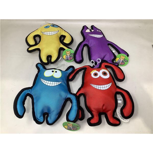 Pet Knight Canvas Squeaker Dog Toys (4ct)