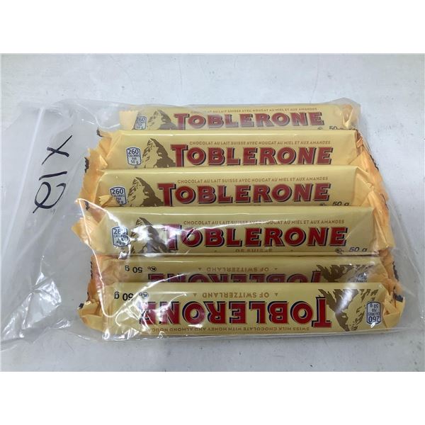 Toblerone Swiss Milk Chocolate with Honey and Almond Nougat (12 x 50g)
