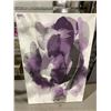 Image 1 : Large Purple Abstract Print on Canvas