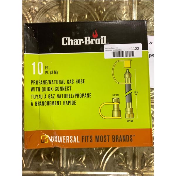 Char-Broil 10' Propane Natural Gas Hose with Quick Connect