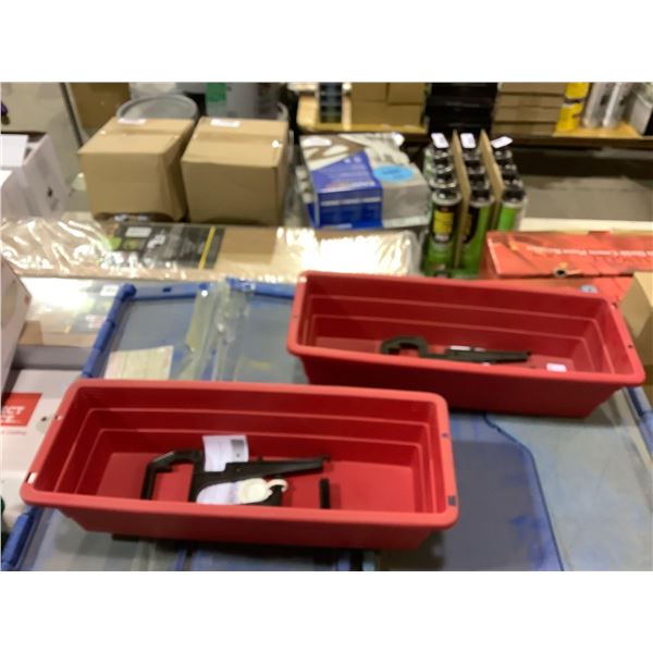 Set of 2 Balcony Rail Hanging Planters