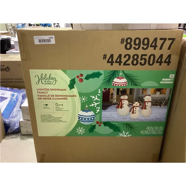 Holiday Living LED  Lighted Snowman Family Set