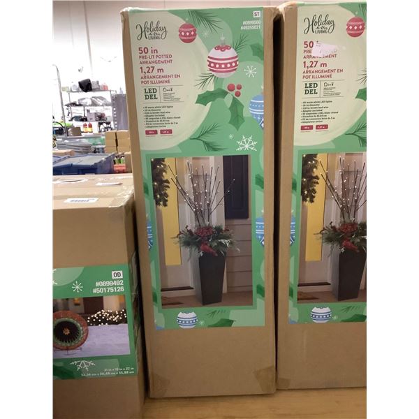 Holiday Living 50" Pre-Lit Potted Arrangment