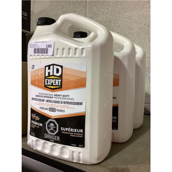 HD Experts Professional antifreeze lot of 3 x 3.78L