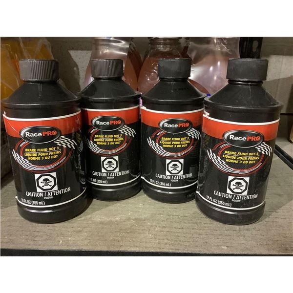 Race Pro Brake Fluid Dot 3 4X12 Fl Oz