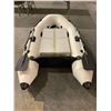 Image 1 : Aqua Parx 2 Man Inflatable Boat with Rigid Motor Mount, 2 Oars and Foot Pump