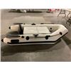 Image 2 : Aqua Parx 2 Man Inflatable Boat with Rigid Motor Mount, 2 Oars and Foot Pump