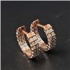 Image 1 : 10K Rose Gold Diamond (0.2Ct,Si2-I1,F-G) Earrings (~weight 2.95g), Appraised Retail $2180