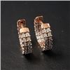 Image 2 : 10K Rose Gold Diamond (0.2Ct,Si2-I1,F-G) Earrings (~weight 2.95g), Appraised Retail $2180